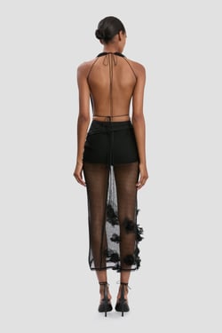 Victoria Beckham Halter Neck Bodysuit In Black - 14 - Womens