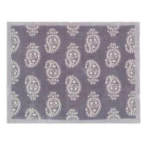 Paisley Grey Washable Doormat - 65x85cm