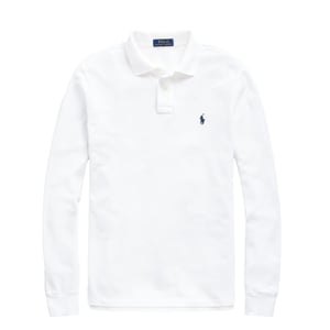 Polo Ralph Lauren L/S Custom Slim Fit Polo Shirt White