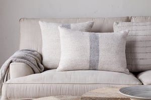 nkuku Kallu Wool & Cotton Cushion Cover | Textiles | Natural | 60 x 40 cm