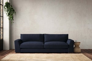 nkuku Guddu Sofa | Make To Order | Grand | Brera Linen Indigo