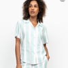 Francesca Womens Printed Stripe Pyjama Top - 20