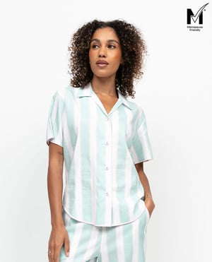 Francesca Womens Printed Stripe Pyjama Top - 28