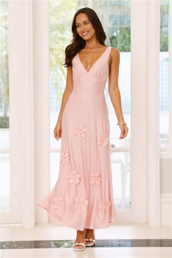 Juicy Floral Maxi Dress Pink