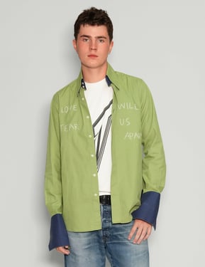 Love Will Tear Us Apart' Green Shirt