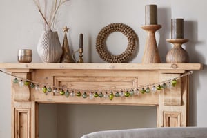 nkuku Ekiti Bauble Garland | Christmas Decorations | One Size | Mixed Green & Clear
