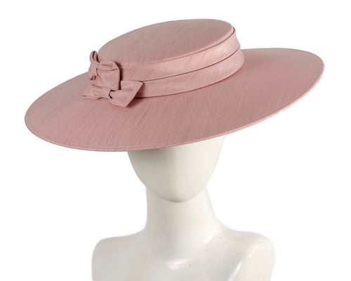 Dusty Pink boater hat by Max Alexander