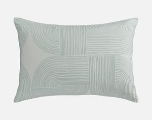 QE Home Tempo Pillow Sham, Geometric, Green, Queen