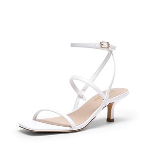 DREAM PAIRS Women   s Strappy Kitten Heel Sandals