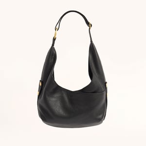 Hammitt Tom Zip Black Brushed Gold Red Zip Med