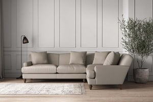 nkuku Deni Large Right Hand Corner Sofa | Make To Order | Recycled Cotton Flax | No Colour