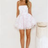 Couture Sparkle Mini Dress White