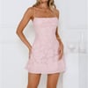 Poolside Glimmer Mini Dress Pink