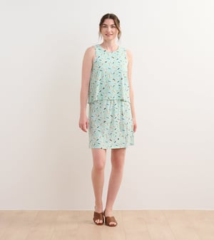 Roberta Dress - Organic Leaves