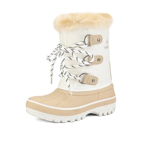 DREAM PAIRS Girls and Boys Fur Lined Winter Snow Boots