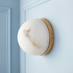 IP65 Eastwood wall light in alabaster