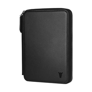 Leather Travel Wallet / Organizer - Black