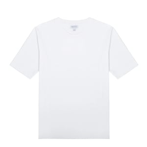 Sunspel Womens Mid Sleeve T-Shirt White