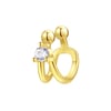 Holding Gem Ear Cuff Sterling Silver Gold