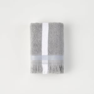 Ella Striped Cotton Hand Towel - Grey