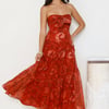 An Indulgence Strapless Maxi Dress Rust