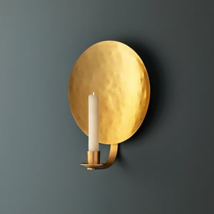 Celeste wall mounted candle holder in antique brass