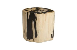 Cast Petrified Wood Accent Stool