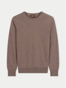 Organic Color Cashmere Timeless Crewneck Sweater - XL / taupe / WK1064-0057/0000