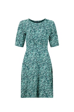Weird Fish Cassandra Jersey Swing Dress Deep Teal Size 8