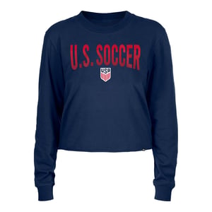 Women's New Era USMNT Cropped Navy Long Sleeve Tee / 2X
