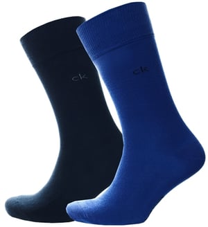 Calvin Klein 2 Pack Crew Knitted Sock - True Royal - S/M