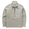Left Hand Half Zip Sweat Stone