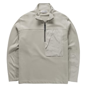 Left Hand Half Zip Sweat Stone