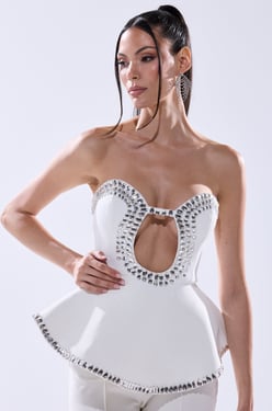AKIRA Bling Corset Top | Size XL