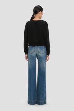 Victoria Beckham Constance Sweatshirt In Black - XL - Womens
