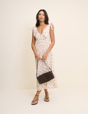 White Floral Coen Midi Dress