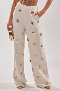 AKIRA Sarasota Embellished Trouser Pants | Size 1X