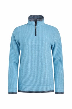 Weird Fish Beye 1/4 Zip Grid Fleece Sky Blue Size 8