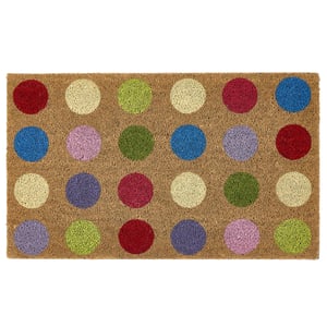 Spots Coir Doormat - 45x75cm
