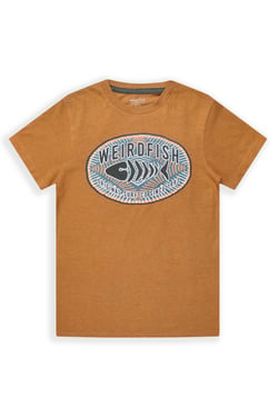 Weird Fish Surf Co Kids Eco Graphic T-Shirt Caramel Size 11-12