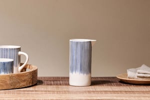 nkuku Karuma Ceramic Jug | Serveware | Small | Blue & White