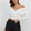 Think Twice Knit Top White