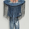 Party Back Sequinned Tassel  Denim Shirt