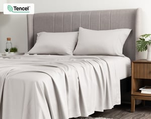 QE Home 350TC BeechBliss TENCEL™ Modal Sheet Set in Moon, Grey, Twin