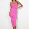 Radio Waves Maxi Dress Hot Pink