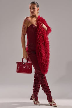 AKIRA Get Crazy Shaggy Faux Fur Scarf