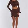 Summer Lush Mini Skirt Chocolate