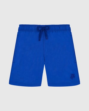 Vilebrequin - Boys Water-reactive Swim Shorts Ronde Des Tortues Maxi - Swimwear - Jim - Blue - Size 12
