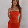 Literally Me Satin Strapless Corset Red
