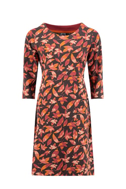Weird Fish Starshine Printed Jersey Dress Chocolate Size 16